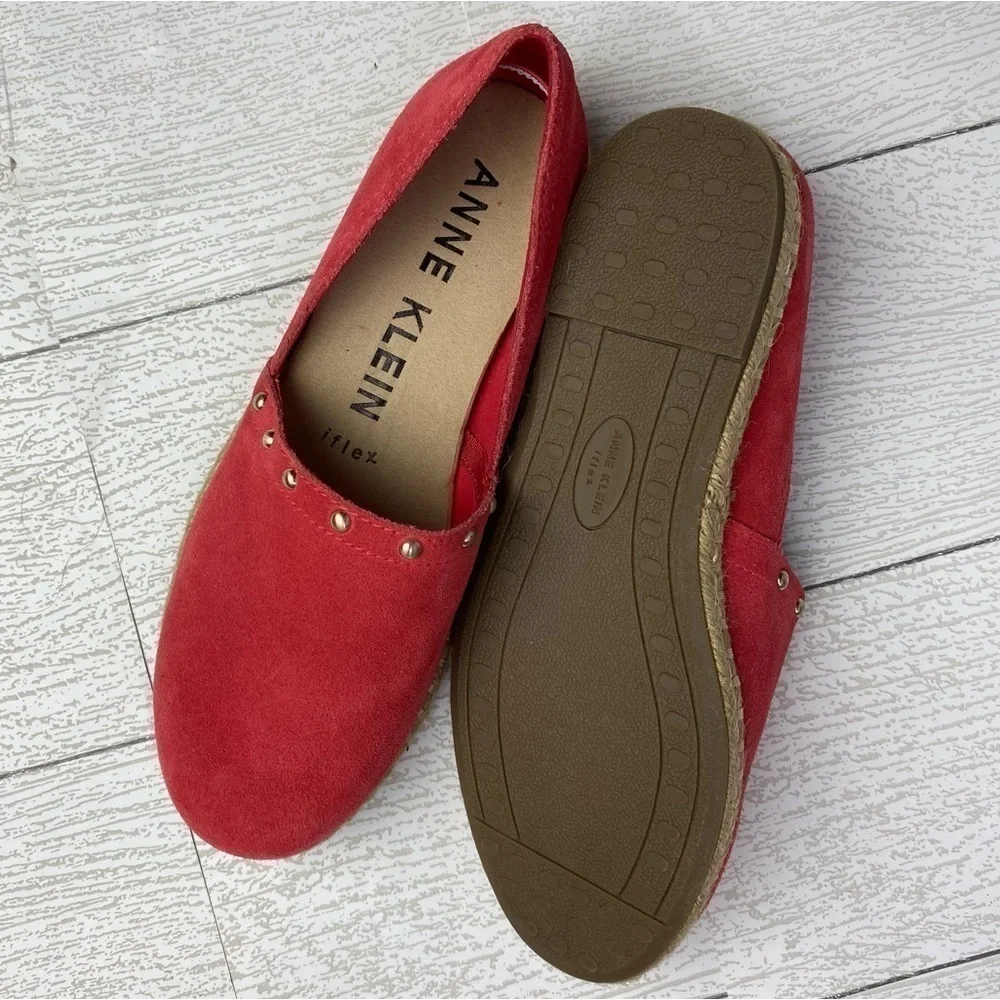 Anne Klein Kaily red Espadrille flat slip on size 6.5